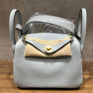 エルメス リンディミニ ブルーグラシエ トリヨンクレマンス ゴールド金具 K刻印