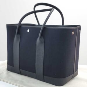 エルメス ネオ・ガーデン41 黒 トワルミリタリー /ネゴンダ シルバー金具 K刻印