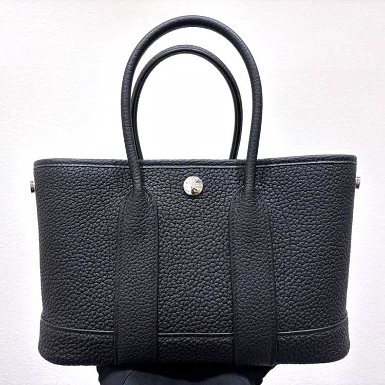 エルメス ネオ・ガーデン23 黒 ネゴンダ シルバー金具 K刻印