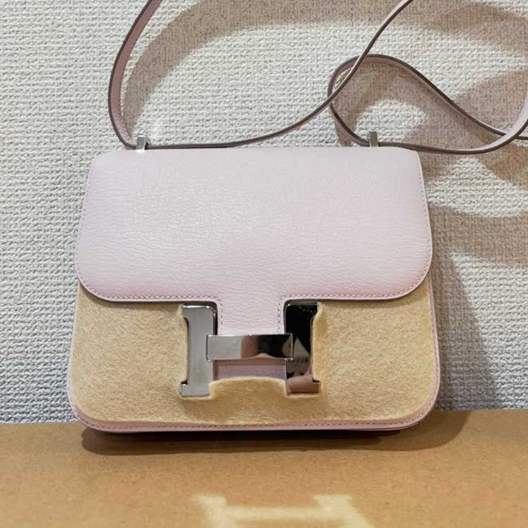 エルメス コンスタンス3 ミロワール ミニ モーヴペール シェブルミゾル シルバー金具