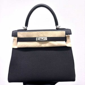 エルメス ケリー25 黒 トゴ シルバー金具 G刻印