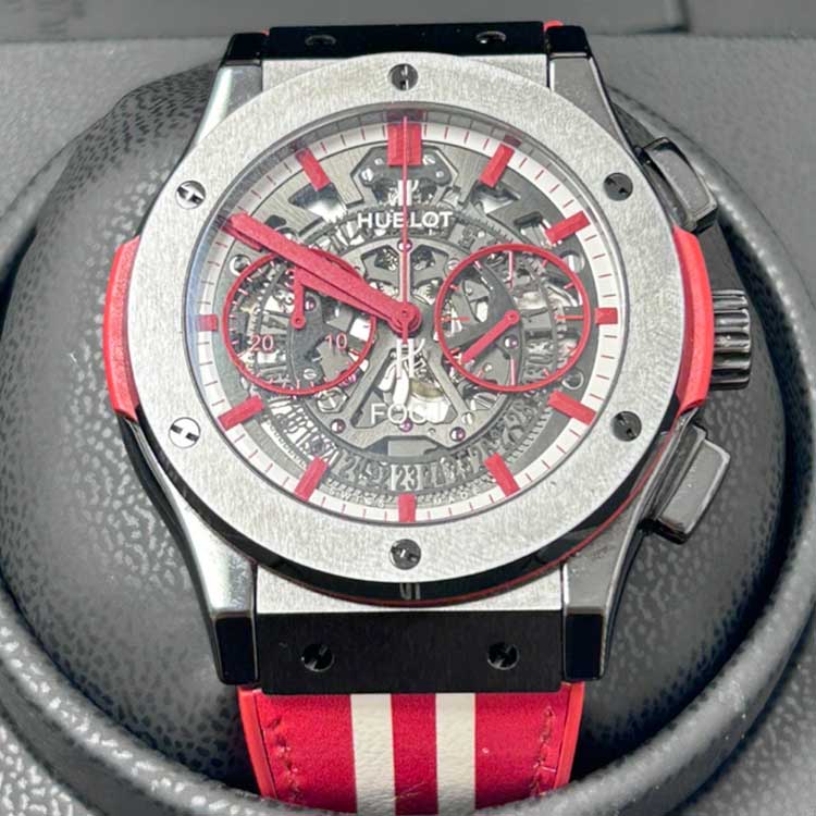 ウブロ クラシックフュージョン 45mm フェラーリ オーナーズクラブ 世界限定33本 スケルトン CE/ラバー 525.CM.0123.VR.F0J19