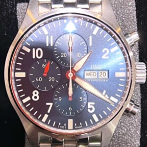 IWC パイロット・ウォッチ・クロノグラフ プティ・プランス 43mm ブルー文字盤 SS IW377717