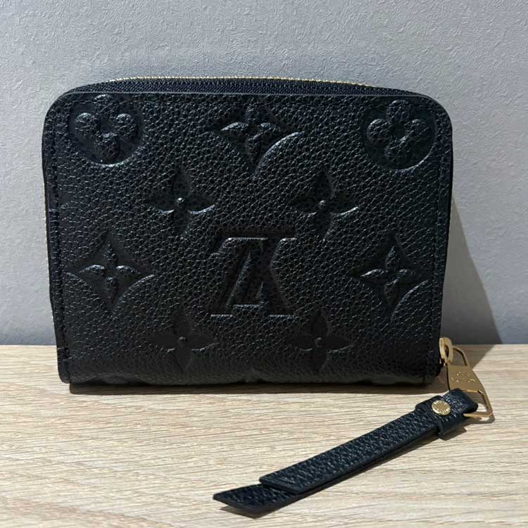 ルイ・ヴィトン モノグラム・アンプラント ジッピー・コインパース ノワール ゴールド金具 M60574