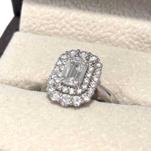 エメラルドカット ダイヤモンド リング Pt900 ダイヤモンド1.02ct 6.0g
