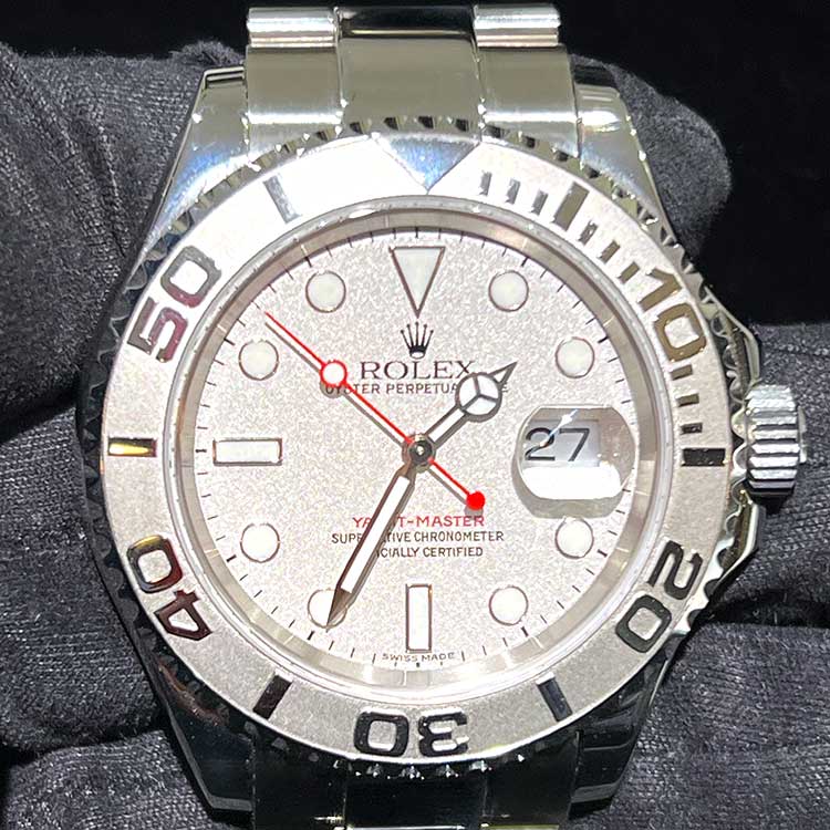 ロレックス ヨットマスター 40mm シルバー文字盤 SS/PT950 16622