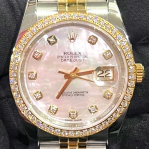 ロレックス デイトジャスト 36mm ホワイトシェル 10Pダイヤモンド SS/K18イエローゴールド 116243NG