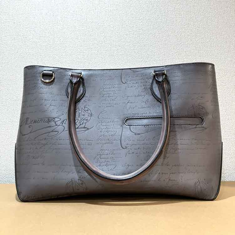 ベルルッティ トゥジュール トートバッグ ミニ ライトアルミニオ ヴェネチアレザー シルバー金具