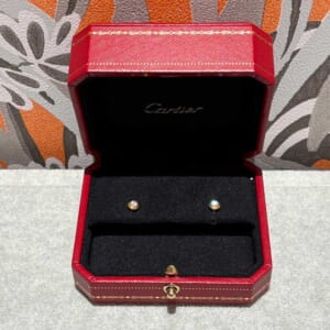 カルティエ ダムール ピアス ミディアム K18イエローゴールド ダイヤモンド0.26ct B8041600