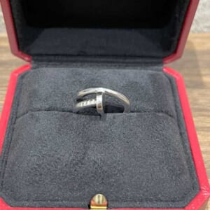 カルティエ ジュスト アン クル リング クラシックモデル 50 K18ホワイトゴールド B4099250