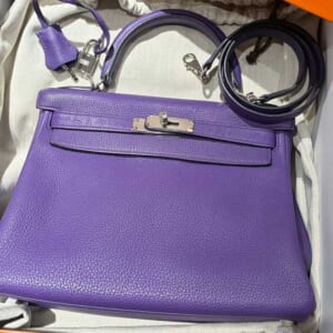 エルメス ケリー28 アイリス トゴ シルバー金具 Y刻印