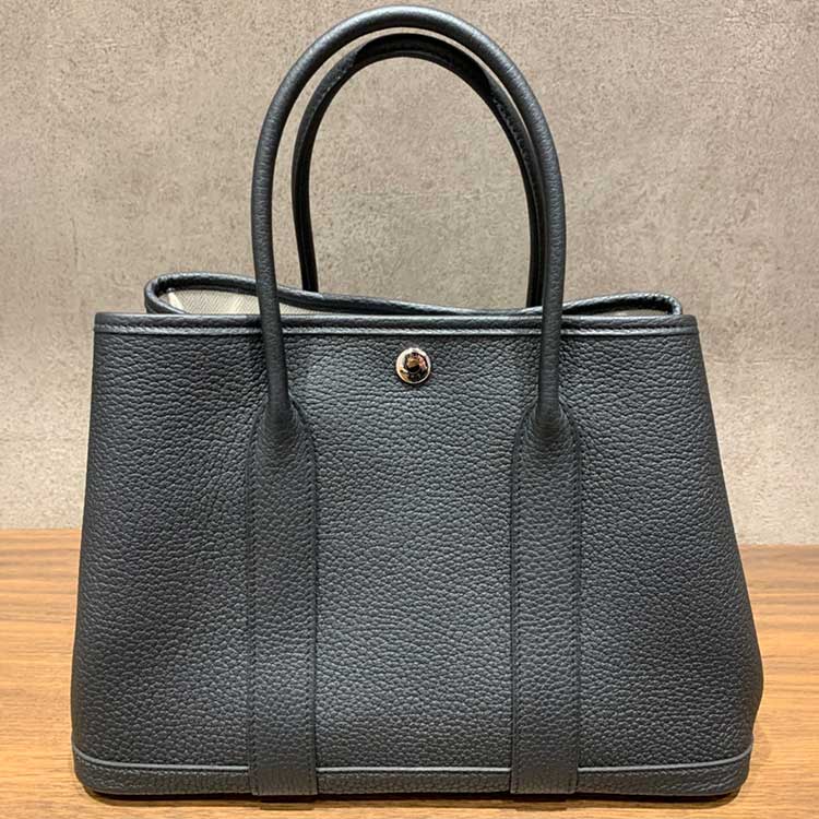エルメス ガーデンパーティTPM 黒 ネゴンダ シルバー金具 K刻印