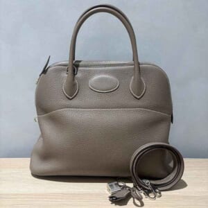エルメス ボリード31 エトゥープ トリヨンクレマンス シルバー金具 A刻印