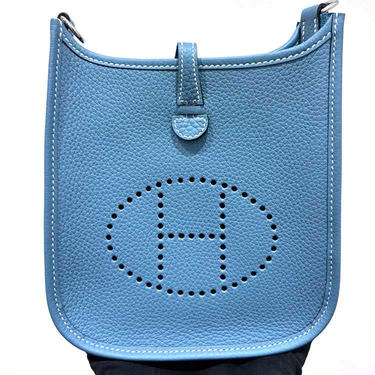 エルメス エブリンTPM ニューブルージーン トリヨンクレマンス シルバー金具 K刻印
