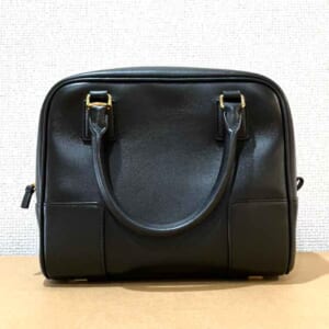 ロエベ アマソナ19 スクエア ブラック カーフレザー ゴールド金具 A039N10X03