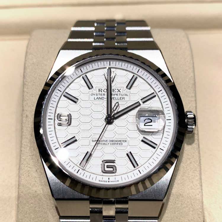 ロレックス ランドドゥエラー 40mm ホワイトハニカミモチーフ SS/K18ホワイトゴールド フラットジュビリー 127334