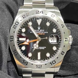 ロレックス エクスプローラー2 42mm ブラック文字盤 SS 226570