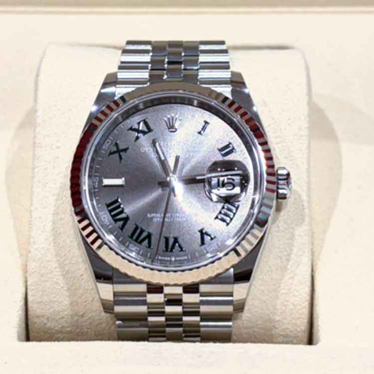 ロレックス デイトジャスト 36mm スレートローマン SS/K18ホワイトゴールド 126234