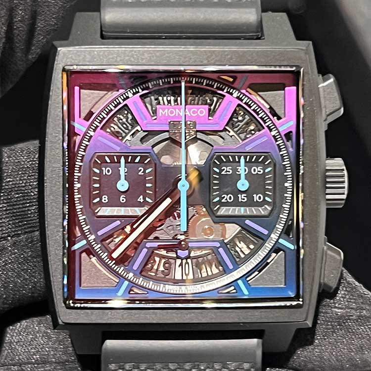 タグ・ホイヤー モナコ クロノグラフ リミテッドエディション 39mm ブルー/パープル TI/レザー/ラバー CBL218E.FT6312