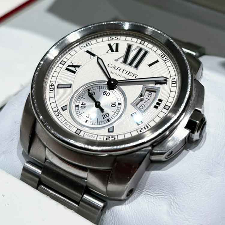 カルティエ カリブル ドゥ カルティエ 42mm ホワイト SS W7100015