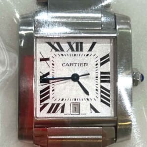 カルティエ タンク フランセーズLM シルバー文字盤 SS W51002Q3
