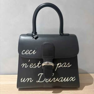 デルヴォー ブリヨン ルーモアMM 黒 ボックスカーフ シルバー金具 AA0376AAM099ZPV