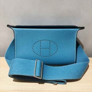 エルメス ヴィドポッシュ ショルダーバッグ ニューブルージーン トゴ シルバー金具 B刻印