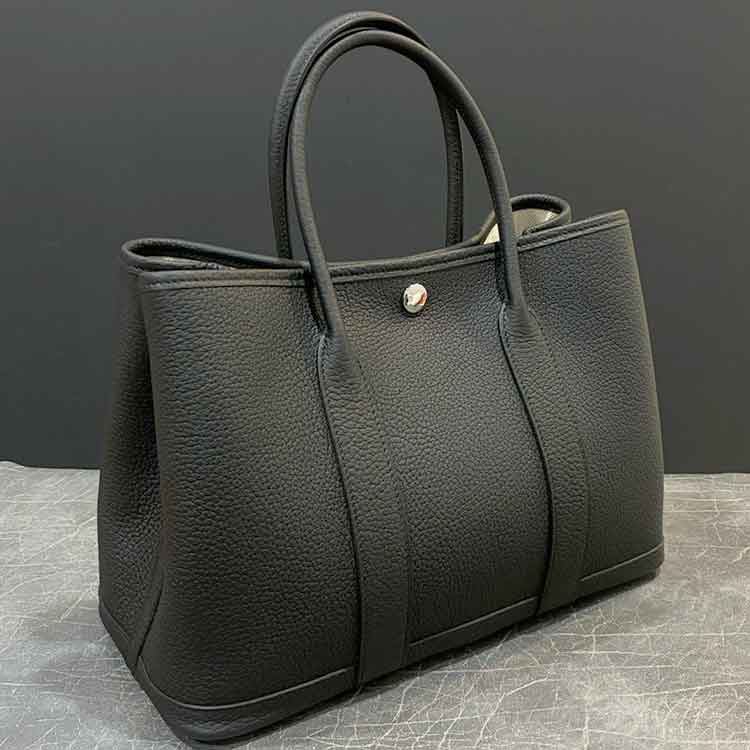 エルメス ガーデンパーティTPM 黒 ネゴンダ シルバー金具 G刻印