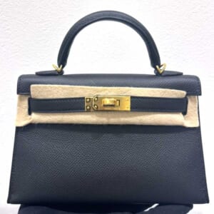 エルメス ミニケリー2 黒 エプソン ゴールド金具 G刻印