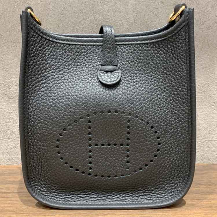 エルメス エブリン3TPM ロング 黒 トリヨンクレマンス ゴールド金具 K刻印
