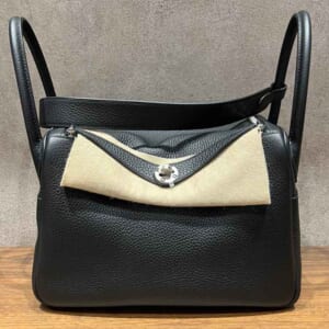 エルメス リンディ30 黒 トリヨンクレマンス シルバー金具 G刻印