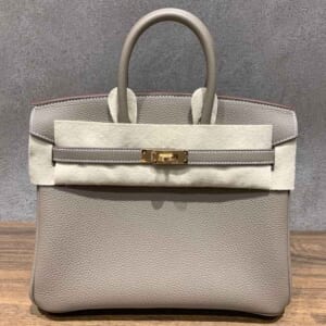 エルメス バーキン25 エトゥープ トゴ ゴールド金具 G刻印