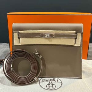 エルメス ケリーダンス2 エトゥープ エバーカラー シルバー金具 G刻印