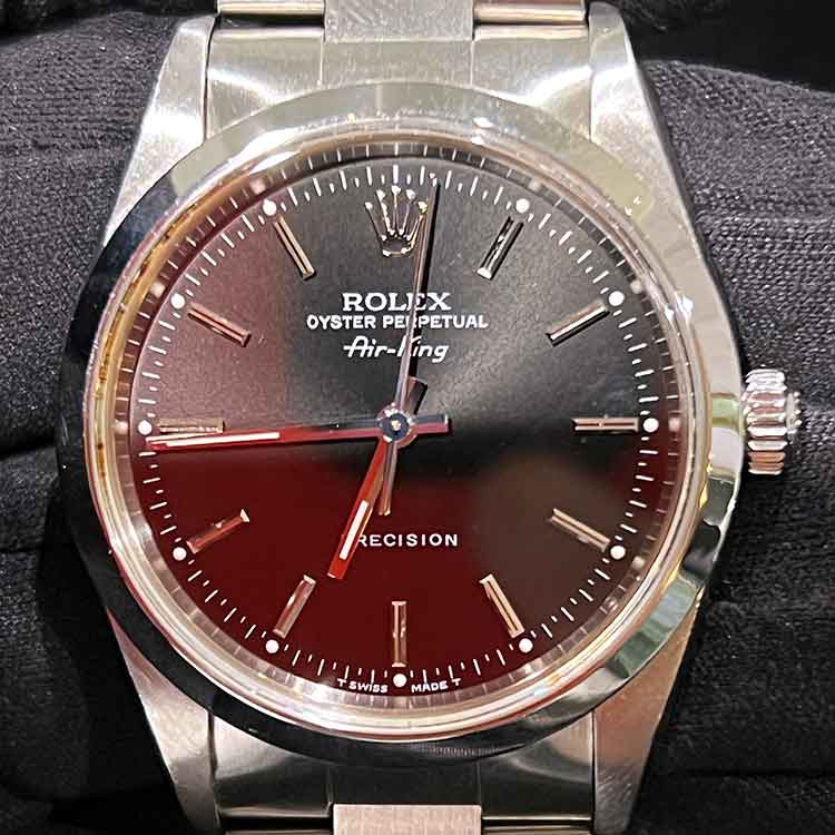 ロレックス エアキング 34mm ブラック文字盤 SS 14000