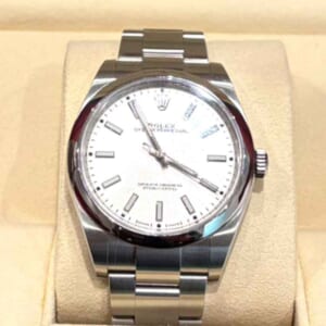 ロレックス オイスターパーペチュアル 39mm ホワイト文字盤 SS 114300