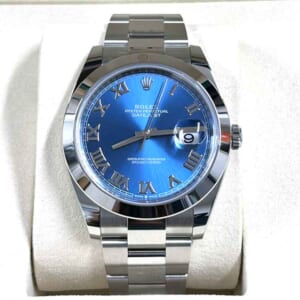 ロレックス デイトジャスト 41mm アズーロブルーローマン SS 126300