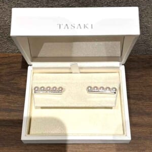 タサキ バランス プラス ダイヤモンド パヴェ イヤリング K18ホワイトゴールド E3913