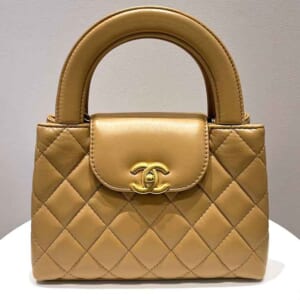 シャネル マトラッセ ミニ ショッピングバッグ ベージュ ラムスキン ゴールド金具 AS4416