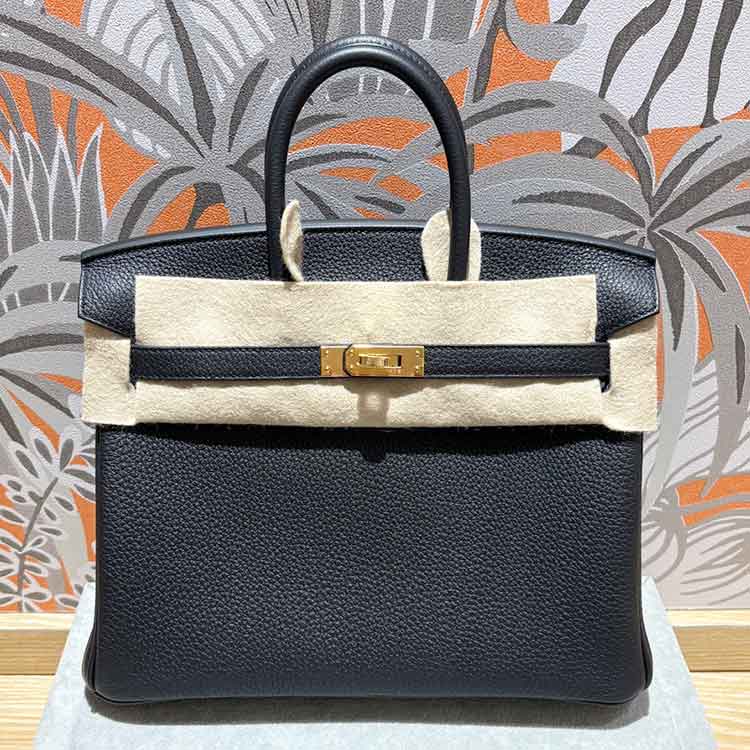 エルメス バーキン25 ブラック トゴ ゴールド金具 G刻印