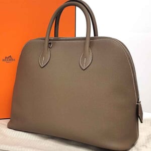 エルメス ボリード1923 30 エトゥープ エプソン シルバー金具 W刻印