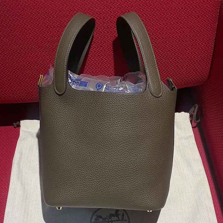 エルメス ピコタンロックPM ヴェールロデン トリヨンクレマンス ゴールド金具 G刻印