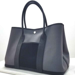 エルメス ガーデンパーティPM アルドワーズ/黒 ネゴンダ/トワルミリタリー シルバー金具 K刻印
