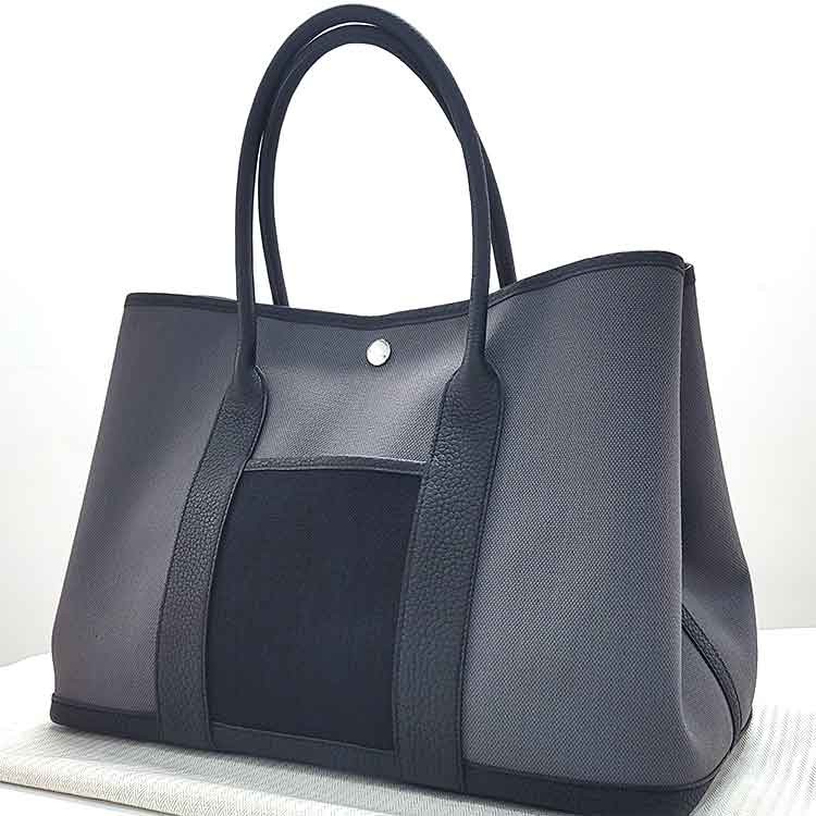 エルメス ガーデンパーティPM アルドワーズ/黒 ネゴンダ/トワルミリタリー シルバー金具 K刻印