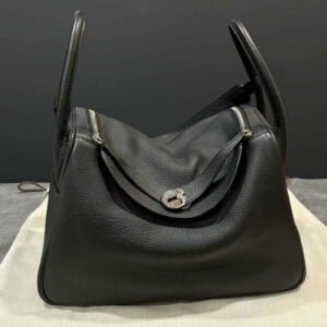 エルメス リンディ30 黒 トリヨンクレマンス シルバー金具 □K刻印
