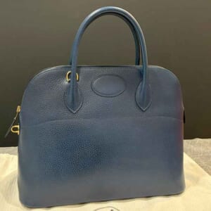 エルメス ボリード31 ブルー アルデンヌ ゴールド金具 □A刻印