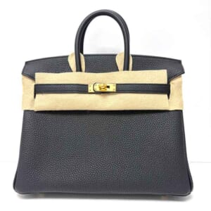 エルメス バーキン25 黒 トゴ ゴールド金具 G刻印