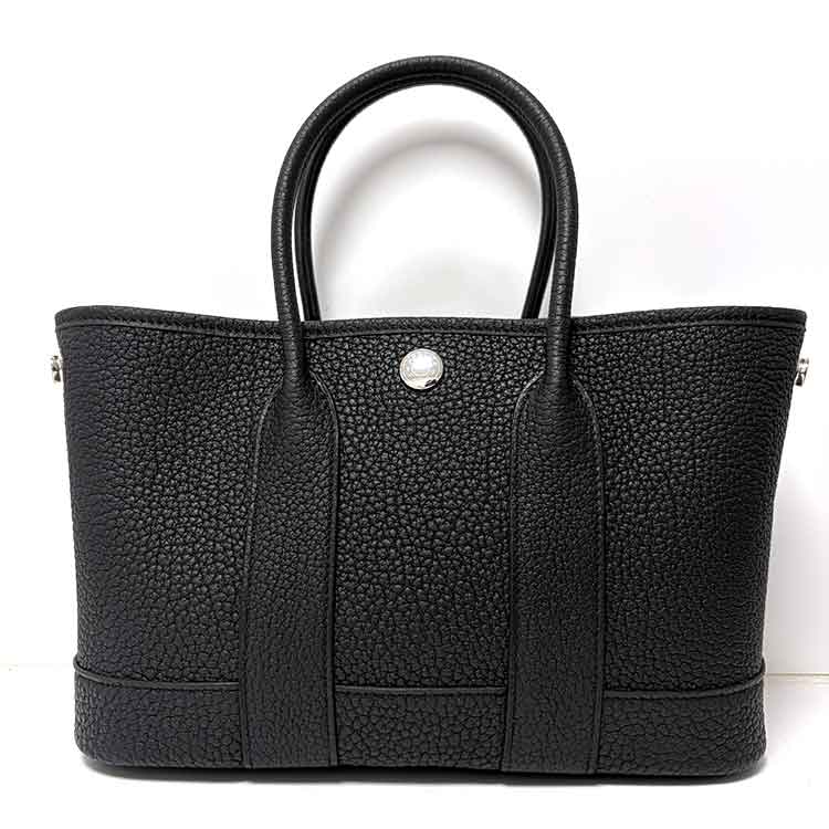 エルメス ネオ・ガーデン23 黒 ネゴンダ シルバー金具 K刻印