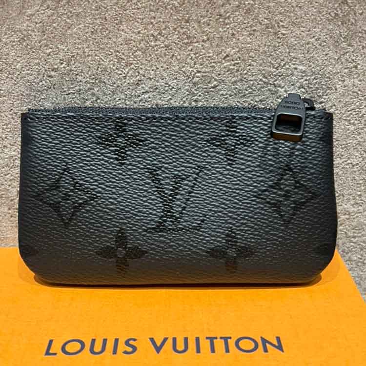 ルイ・ヴィトン モノグラム・ミッドナイト カードキーケース ポシェット・クレ ブラック キャンバス ブラック金具 M26776