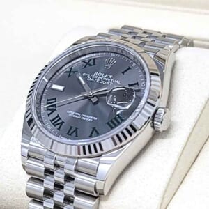 ロレックス デイトジャスト 36mm スレート/ローマン文字盤 SS/K18ホワイトゴールド ジュビリーブレス 126234