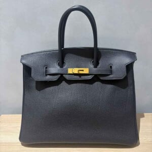 エルメス バーキン35 ブルーインディゴ トゴ ゴールド金具 □I刻印